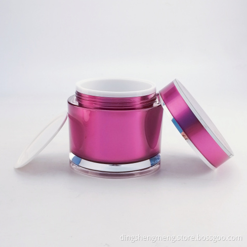 Luxury cosmetics jar acrylic jar custom plastic acrylic cream container